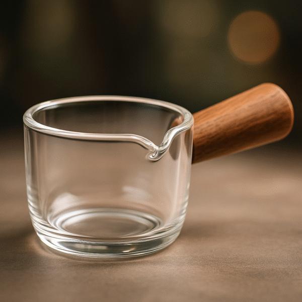 Molheira de Vidro Com Cabo em Bambu 50ml