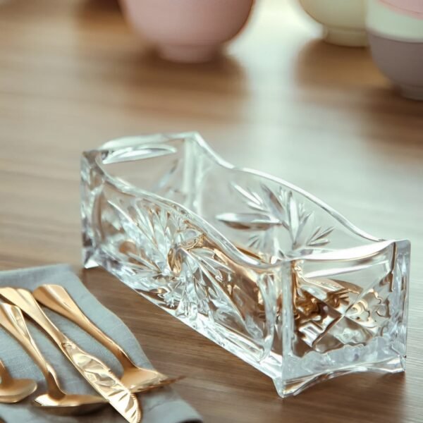 Porta Talher de Cristal Prima 27x8x9cm