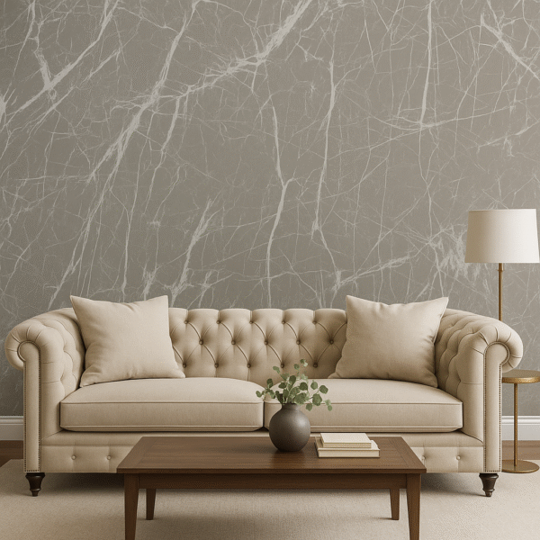Papel de Parede Lavável Adesivo Marmorizado Brilhante 60cm X 4,5 Metros
