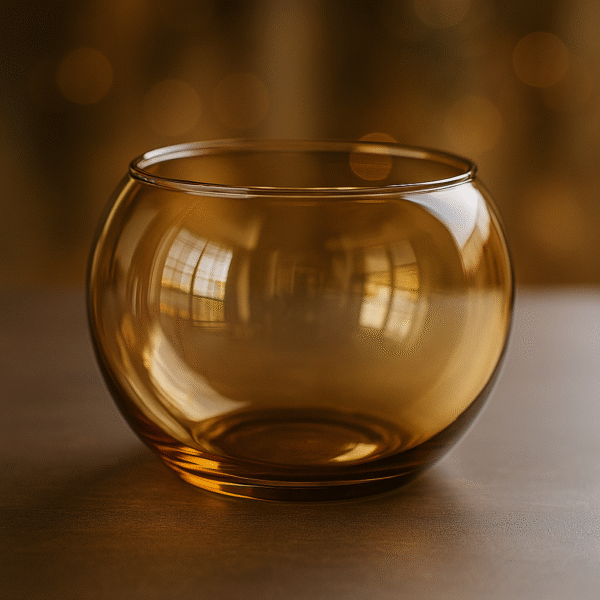 Vaso Aquário de Vidro Âmbar
